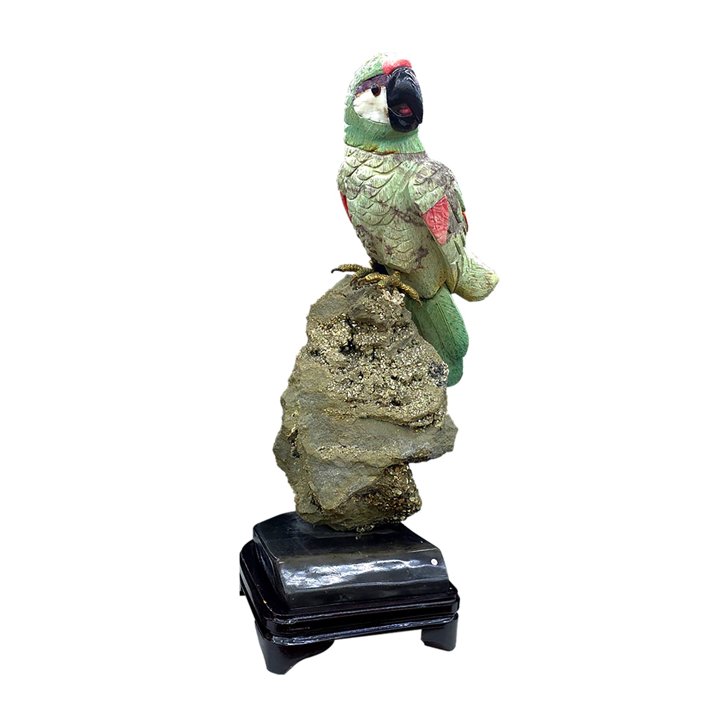 Pyrite Stone with Parrot