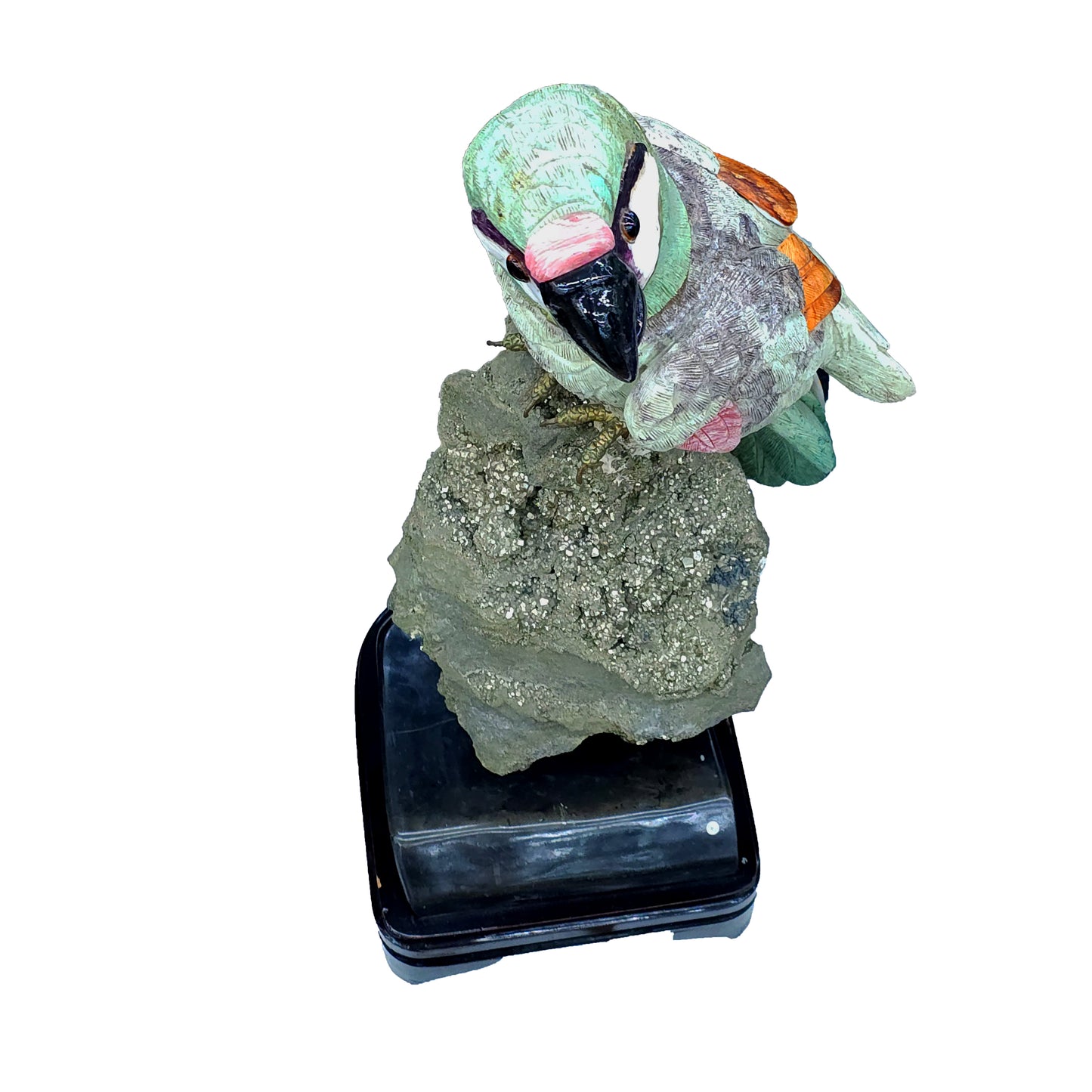 Pyrite Stone with Parrot