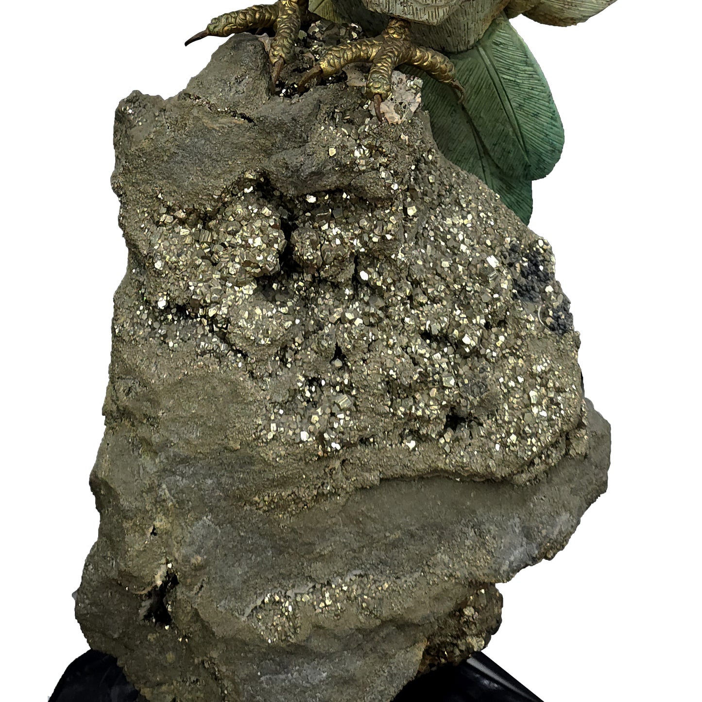 Pyrite Stone with Parrot