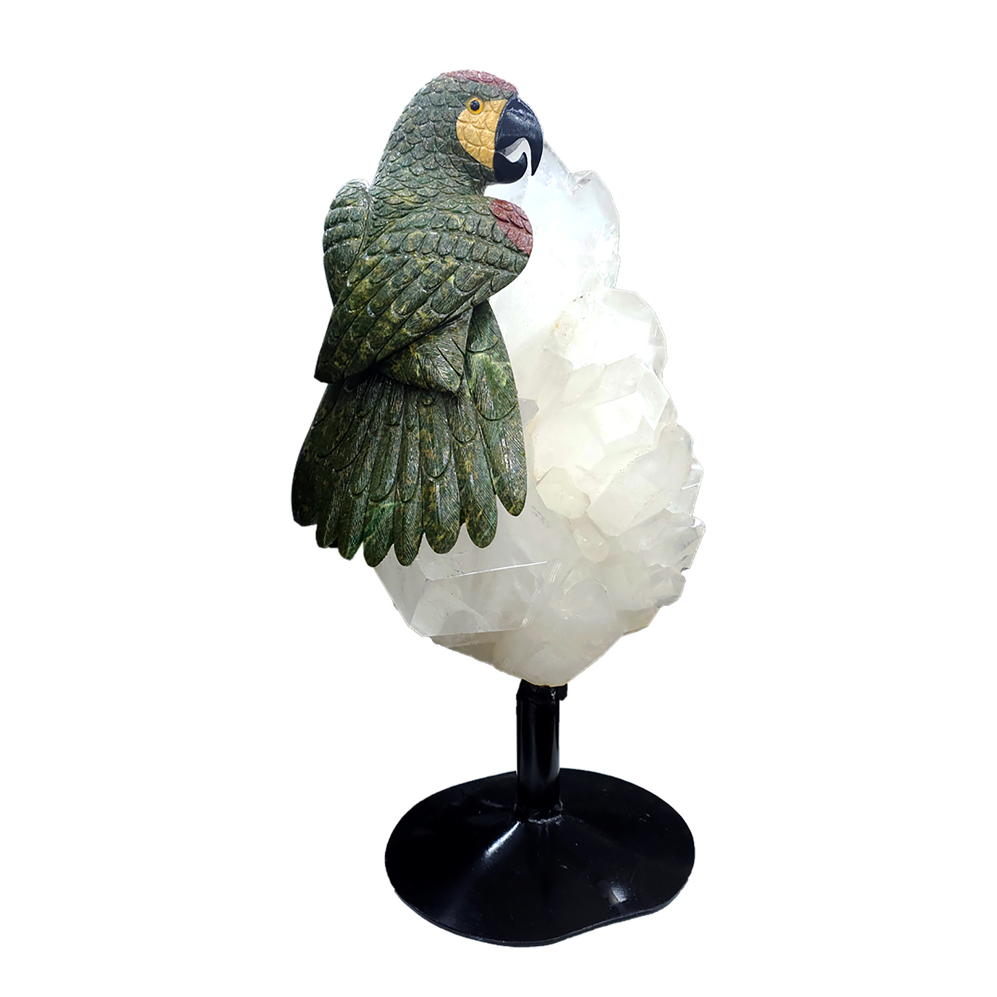 White Quartz and Parrot Bird