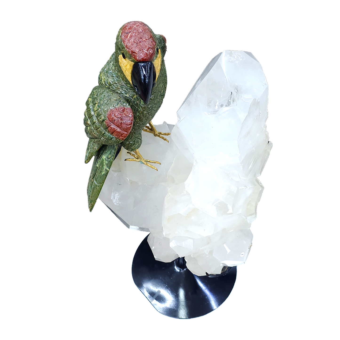 White Quartz and Parrot Bird