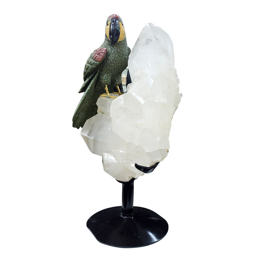 White Quartz and Parrot Bird