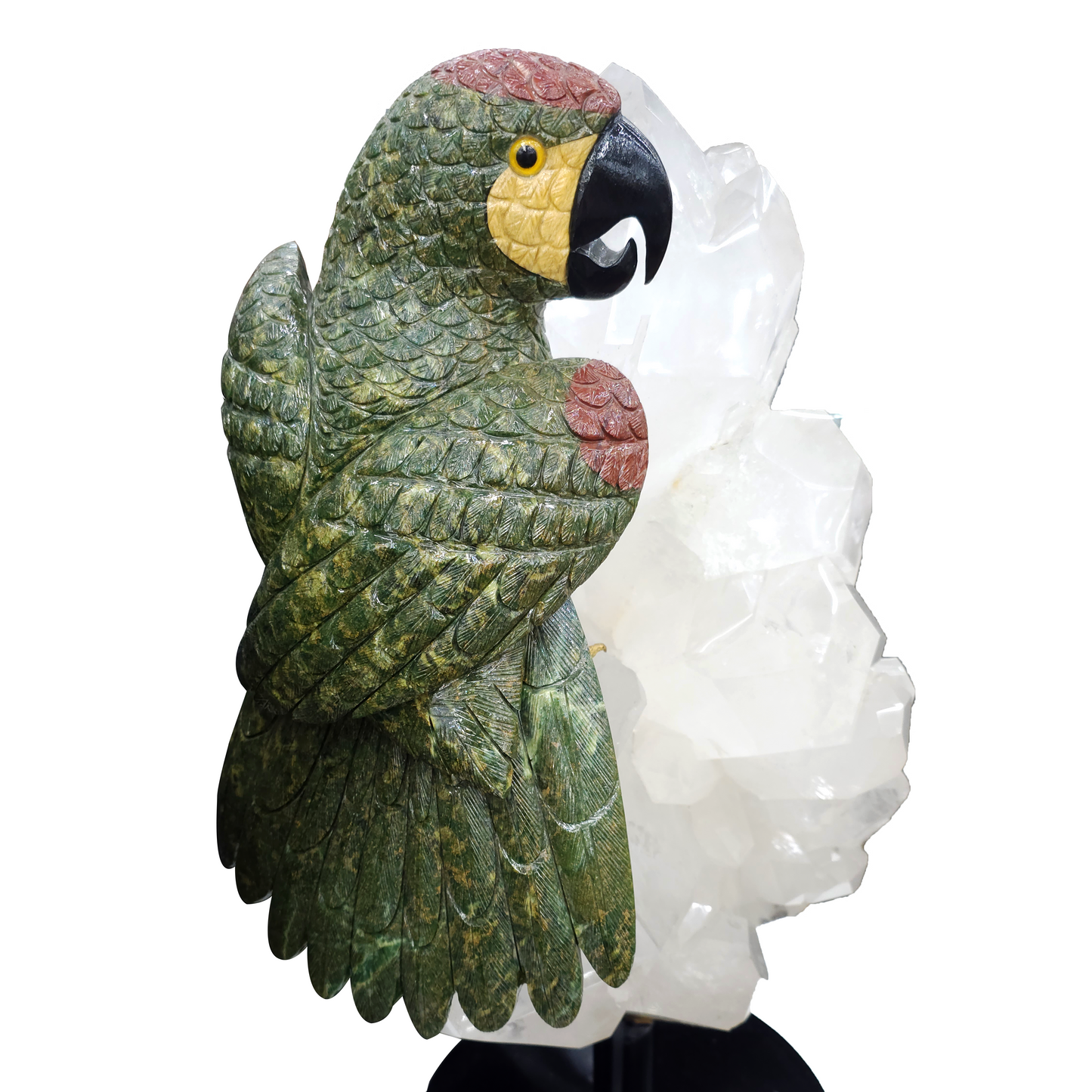 White Quartz and Parrot Bird